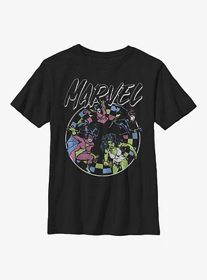 Marvel Retro Grunge Heroes Youth T-Shirt