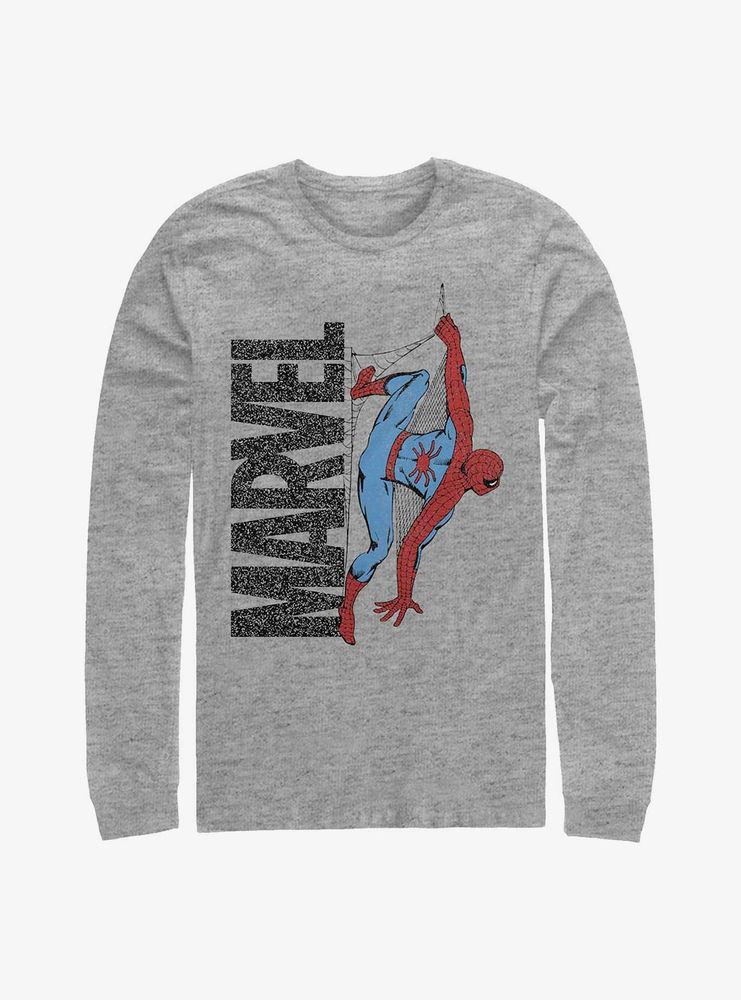 Marvel Spider-Man Logo Climb Long Sleeve T-Shirt