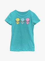 Marvel Spider-Man Pop Faces Youth Girls T-Shirt