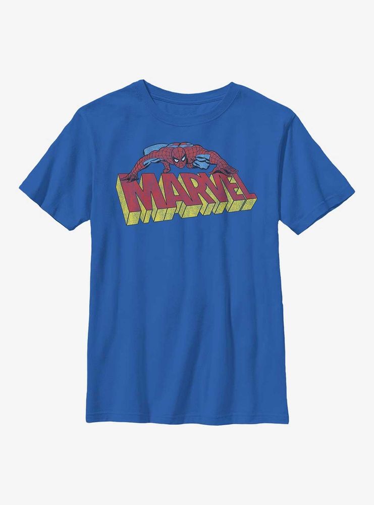 Marvel Spider-Man Logo Crawl Youth T-Shirt