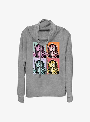 Marvel Thor: Love And Thunder Mighty Thor Pop Girl's Cowl Neck Long Sleeve Top