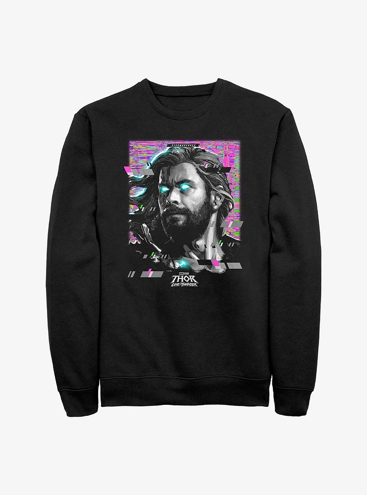 Marvel Thor: Love And Thunder Glitch Thor Sweatshirt