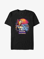 Marvel Thor: Love And Thunder Synthwave Sunset T-Shirt