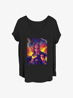 Marvel Thor: Love And Thunder Mighty Hero Lightning Girls T-Shirt Plus