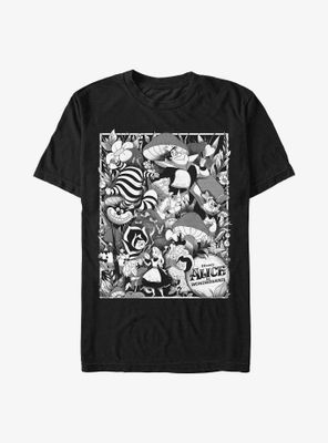 Disney Alice Wonderland Black Poster T-Shirt