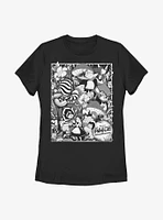 Disney Alice Wonderland Black Poster Womens T-Shirt