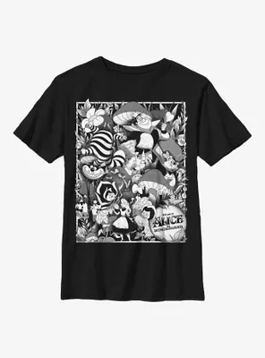 Disney Alice Wonderland Black Poster Youth T-Shirt