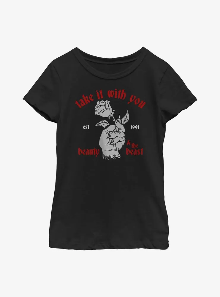 Disney Beauty And The Beast With You Youth Girls T-Shirt