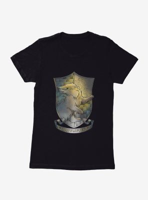 Harry Potter Hufflepuff Crest Illustrated Womens  T-Shirt