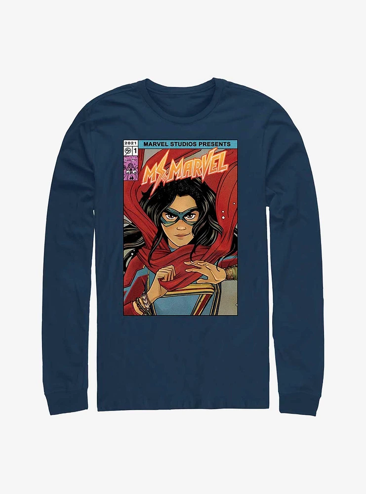 Marvel Ms. Comic Cover Long-Sleeve T-Shirt