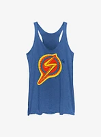 Marvel Ms. Decorative Symbol GIrls Raw Edge Tank