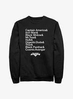 Marvel Ms. Name List Avengercon Sweatshirt