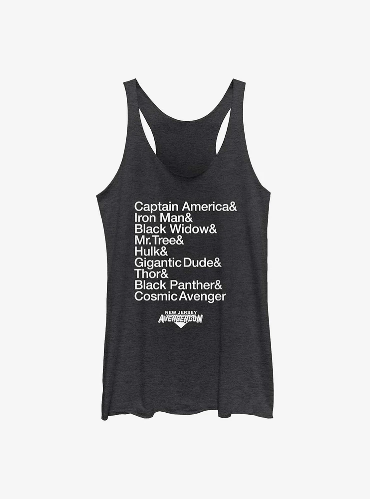 Marvel Ms. Name List Avengercon Girls Raw Edge Tank