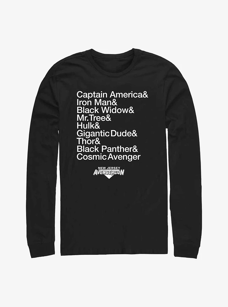 Marvel Ms. Name List Avengercon Long-Sleeve T-Shirt