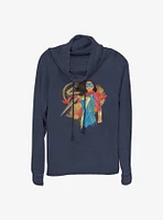 Marvel Ms. Portrait Cowlneck Long-Sleeve Girls Top