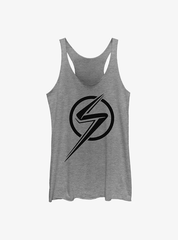 Marvel Ms. Single Color GIrls Raw Edge Tank