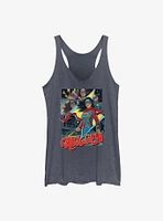 Marvel Ms. Embiggen GIrls Raw Edge Tank