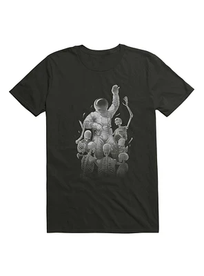 Astronaut Skeleton Escaping Hell T-Shirt