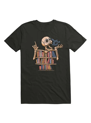 Skeleton Shelf Book Lover T-Shirt