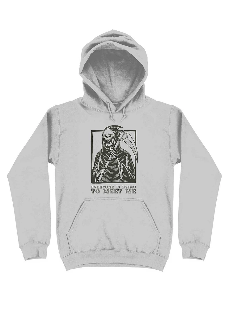 Gothic Grim Reaper Design Hoodie