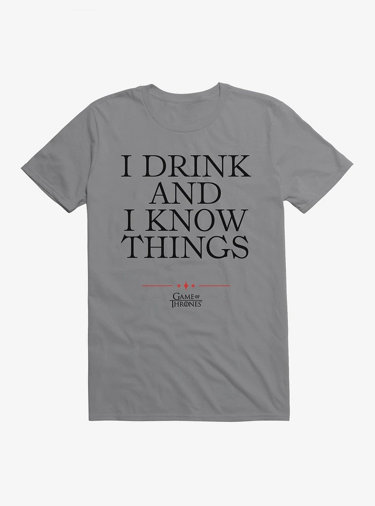 Game Of Thrones Tyrion I Drink And Know Things T-Shirt