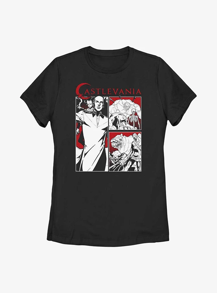 Castlevania Night Creature Panels Womens T-Shirt