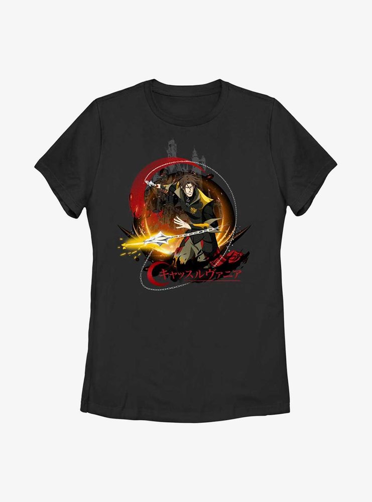 Castlevania Trevor Belmont Whip Womens T-Shirt