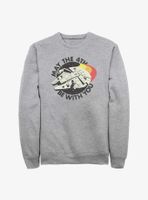 Star Wars Retro May The 4th Be With You Millenium Falcon Sweatshirt