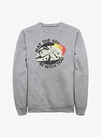 Star Wars Retro May The 4th Be With You Millenium Falcon Sweatshirt