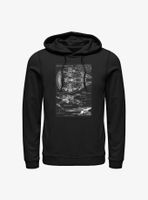 Star Wars X-Wing & Millenium Falcon Schematics Hoodie