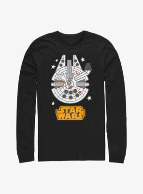 Star Wars Millenium Falcon Emoji Long Sleeve T-Shirt