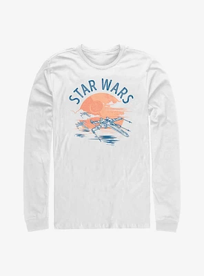 Star Wars X-Wing Sunset Long Sleeve T-Shirt