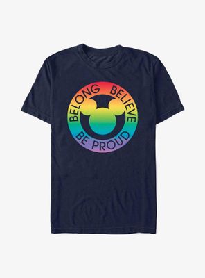 Disney Mickey Mouse Belong Believe Be Proud T-Shirt