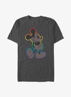 Disney Mickey Mouse Rainbow Outline T-Shirt