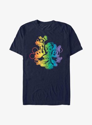 Disney Mickey Mouse Rainbow Group T-Shirt