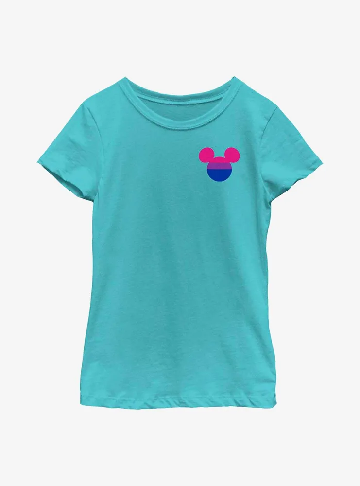 Disney Mickey Mouse Bisexual Pride Ears Youth T-Shirt