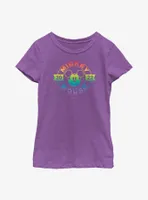 Disney Mickey Mouse Rainbow Badge Youth T-Shirt