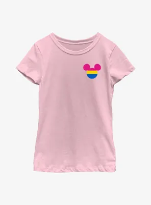 Disney Mickey Mouse Pansexual Badge Youth T-Shirt