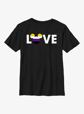 Disney Mickey Mouse Nonbinary Flag Youth T-Shirt