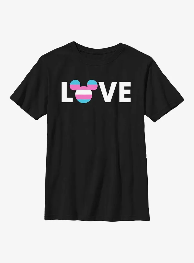 Disney Mickey Mouse Love Transgender Flag Youth T-Shirt