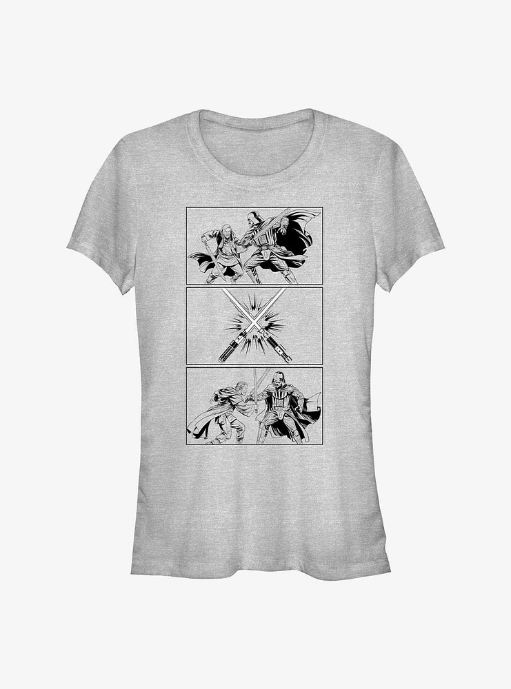 Star Wars Obi-Wan Kenobi Battle Sequence Girls T-Shirt