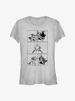 Star Wars Obi-Wan Kenobi Battle Sequence Girls T-Shirt