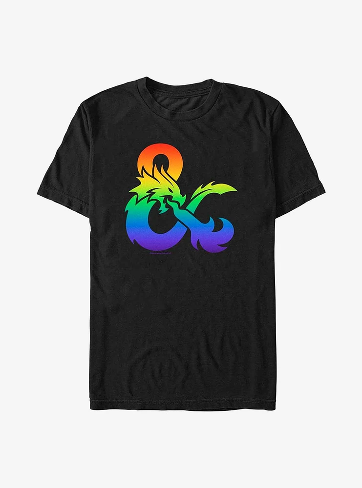 Dungeons And Dragons Pride Gradient Logo T-Shirt