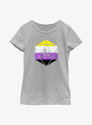 Dungeons And Dragons Non Binary D20 Youth T-Shirt