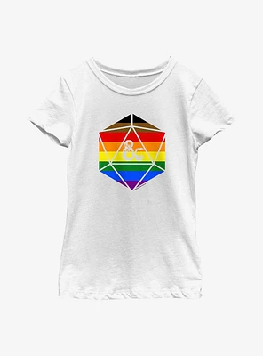 Dungeons And Dragons Pride D20 Flag Youth T-Shirt