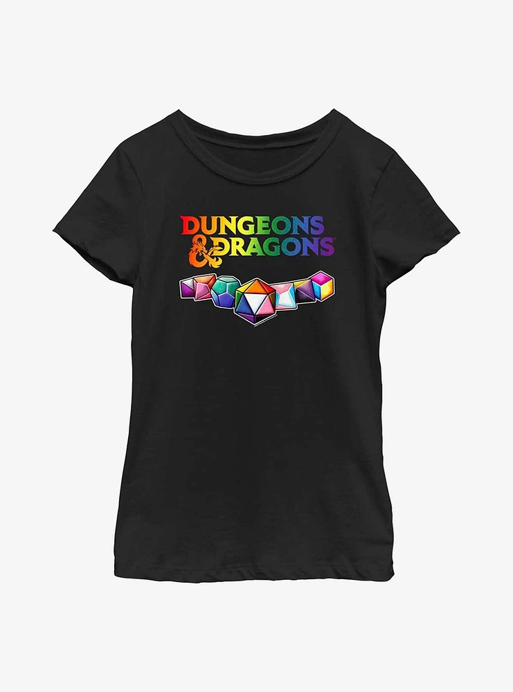 Dungeons And Dragons Pride Dice Youth T-Shirt