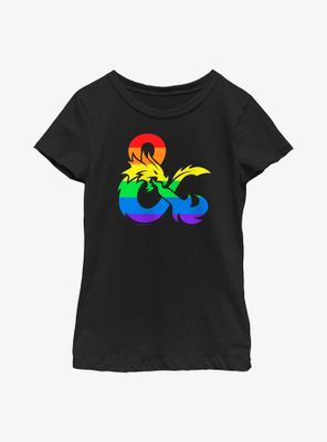 Dungeons And Dragons Pride Flag Logo Youth T-Shirt
