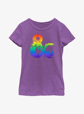 Dungeons And Dragons Pride Gradient Logo Youth T-Shirt