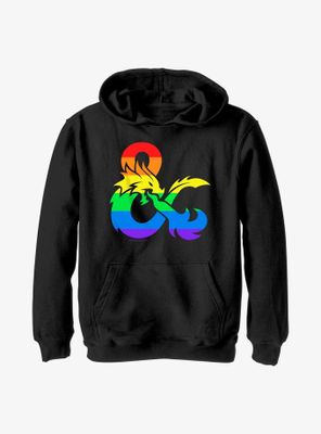 Dungeons And Dragons Pride Flag Logo Youth Hoodie