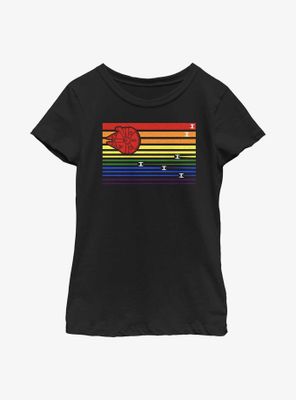 Star Wars Rainbow Millenium Falcon Chase Youth T-Shirt